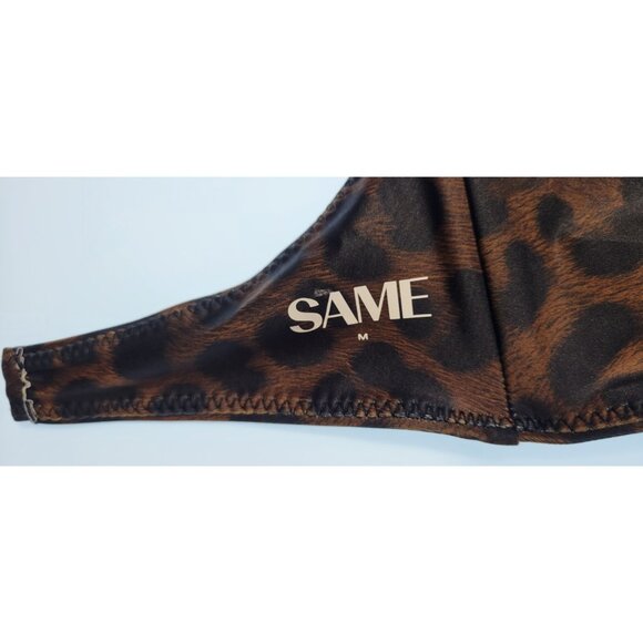 SAME LOS ANGELES BIKINY WOMENS Knotted Top / Bootom Medium 90's Brown /Black - Picture 5 of 6